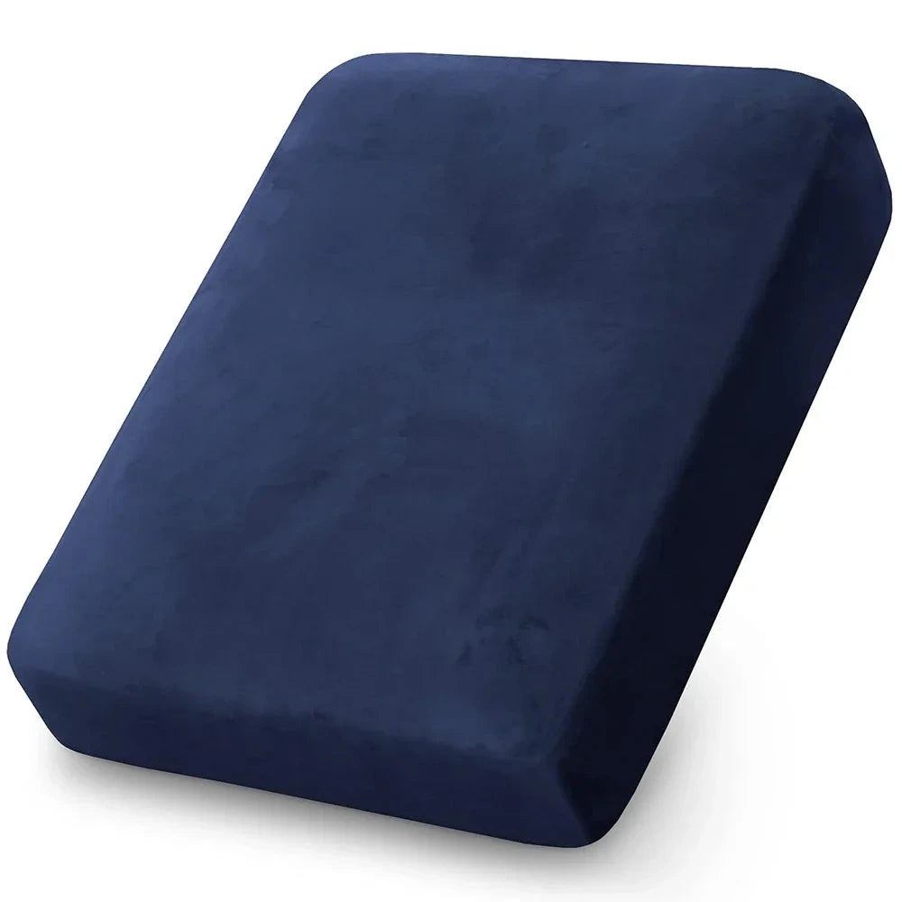 Soft Velvet Sofa Covers Elastic Couch Slipcovers Luxury Plain Living Room Chaise Lounge Case Pet-Friendly Removable Warm Manwatstore