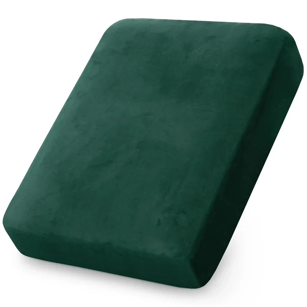 Soft Velvet Sofa Covers Elastic Couch Slipcovers Luxury Plain Living Room Chaise Lounge Case Pet-Friendly Removable Warm Manwatstore