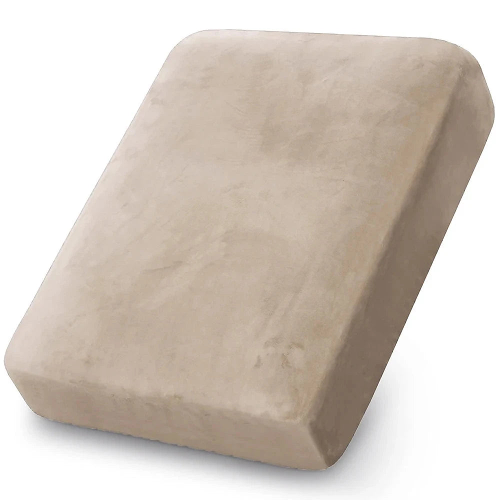 Soft Velvet Sofa Covers Elastic Couch Slipcovers Luxury Plain Living Room Chaise Lounge Case Pet-Friendly Removable Warm Manwatstore