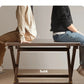 Solid Wood Foldable Dining Table for Small Apartment Outdoor Camping Food Table Easy Hand-Scraped Mahjong Table Home Furniture Manwatstore