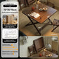Solid Wood Foldable Dining Table for Small Apartment Outdoor Camping Food Table Easy Hand-Scraped Mahjong Table Home Furniture Manwatstore