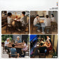 Solid Wood Foldable Dining Table for Small Apartment Outdoor Camping Food Table Easy Hand-Scraped Mahjong Table Home Furniture Manwatstore