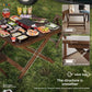 Solid Wood Foldable Dining Table for Small Apartment Outdoor Camping Food Table Easy Hand-Scraped Mahjong Table Home Furniture Manwatstore