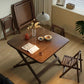 Solid Wood Foldable Dining Table for Small Apartment Outdoor Camping Food Table Easy Hand-Scraped Mahjong Table Home Furniture Manwatstore