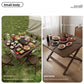 Solid Wood Foldable Dining Table for Small Apartment Outdoor Camping Food Table Easy Hand-Scraped Mahjong Table Home Furniture Manwatstore