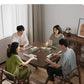 Solid Wood Foldable Dining Table for Small Apartment Outdoor Camping Food Table Easy Hand-Scraped Mahjong Table Home Furniture Manwatstore