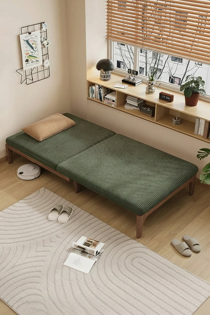 Solid Wood Folding Sofa Bed – Multifunctional Single Pull-Out Bed Manwatstore