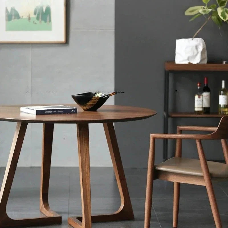 Solid Wood Household Round Dining Table, Simple and Modern Sales Office, Manwatstore