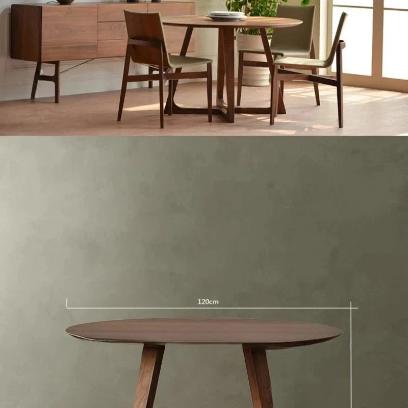 Solid Wood Household Round Dining Table, Simple and Modern Sales Office, Manwatstore