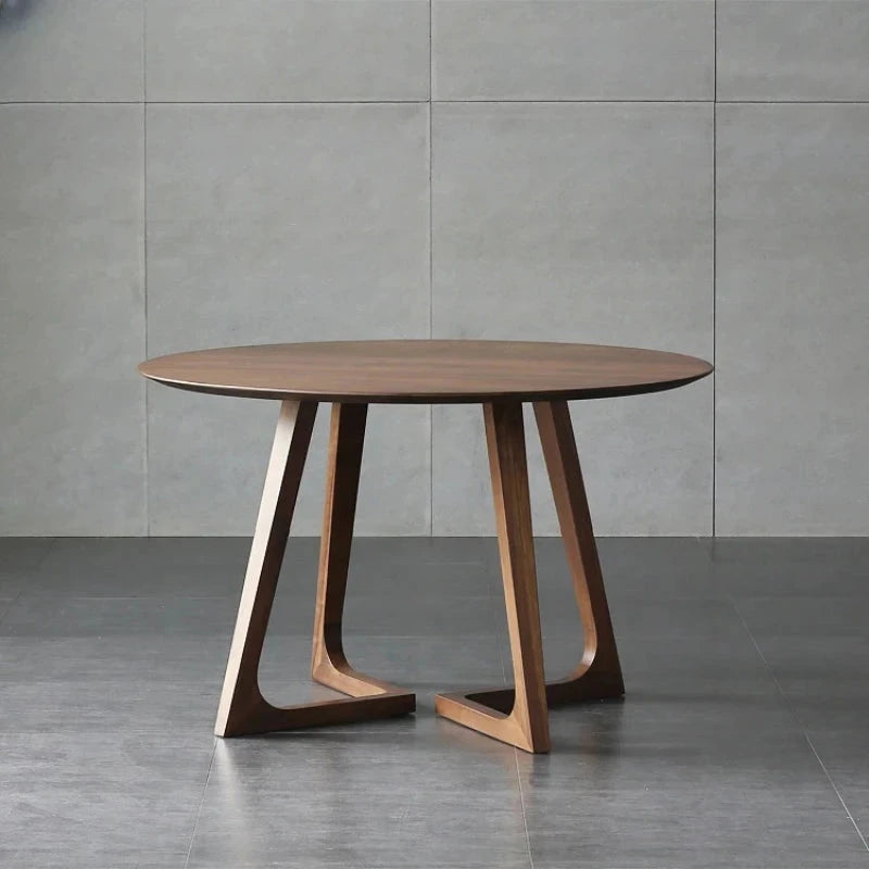 Solid Wood Household Round Dining Table, Simple and Modern Sales Office, Manwatstore