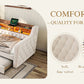 Space-Saving Velvet Sofa Bed 90×190 cm with Storage Manwatstore