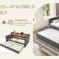 Space-Saving Velvet Sofa Bed 90×190 cm with Storage – Single Daybed Frame (No Mattress) Manwatstore