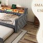 Space-Saving Velvet Sofa Bed 90×190 cm with Storage – Single Daybed Frame (No Mattress) Manwatstore