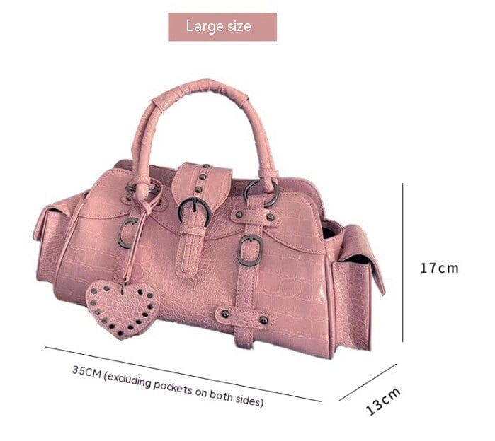 Square Rivet Hand-carrying Hand-carrying Crossbody Bag 0 Manwatstore