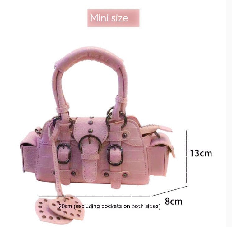 Square Rivet Hand-carrying Hand-carrying Crossbody Bag 0 Manwatstore