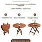 Sturdy Folding Dining Table - No Assembly Needed, Strong Stable Desk for Kitchen, Study & Office, round dining table,small table Manwatstore