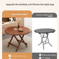 Sturdy Folding Dining Table - No Assembly Needed, Strong Stable Desk for Kitchen, Study & Office, round dining table,small table Manwatstore