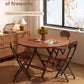 Sturdy Folding Dining Table - No Assembly Needed, Strong Stable Desk for Kitchen, Study & Office, round dining table,small table Manwatstore