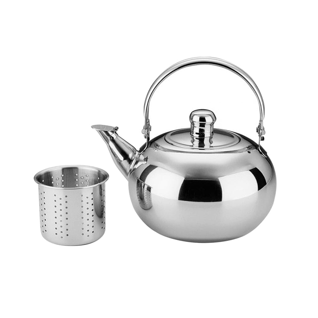 Thickened Stainless Steel Kettle Kettle Teapot Hot Milk Kettle Yellow Kettle Spherical Kettle Kitchen accessories Manwatstore