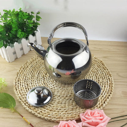 Thickened Stainless Steel Kettle Kettle Teapot Hot Milk Kettle Yellow Kettle Spherical Kettle Kitchen accessories Manwatstore