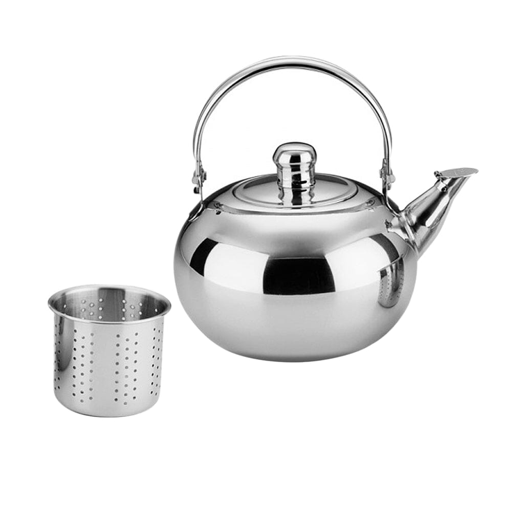 Thickened Stainless Steel Kettle Kettle Teapot Hot Milk Kettle Yellow Kettle Spherical Kettle Kitchen accessories Manwatstore