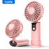 TOPK 5000mAh Mini Portable Fan USB Rechargeable Hand Held Fan,Small Pocket Fan 3 Speeds with Lanyard &Base,USB Desk Fan Foldable Manwatstore