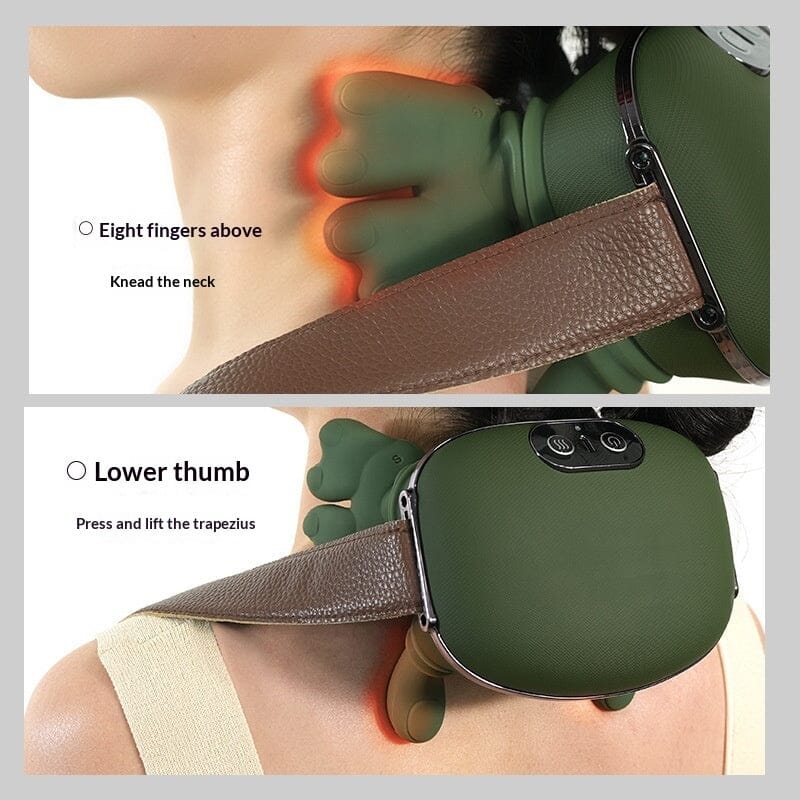 Trapezius Massager for Shoulders and Neck - Cervical Spine Relief Device with Electric Kneading Function for Home Use 0 Manwatstore