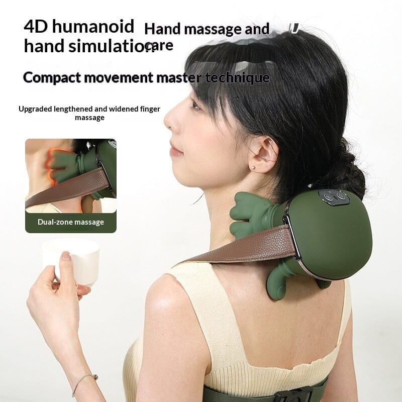 Trapezius Massager for Shoulders and Neck - Cervical Spine Relief Device with Electric Kneading Function for Home Use 0 Manwatstore