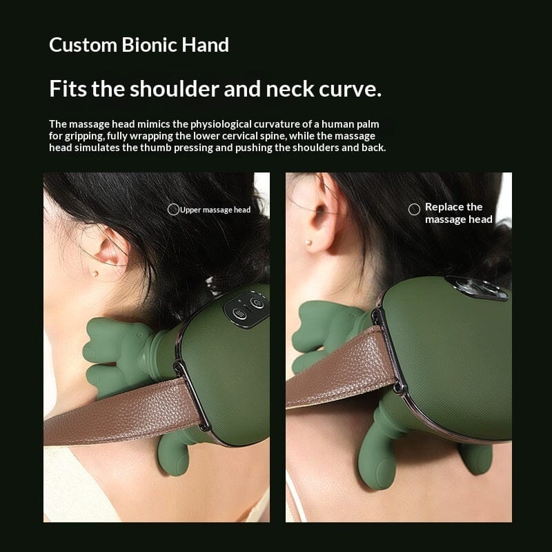 Trapezius Massager for Shoulders and Neck - Cervical Spine Relief Device with Electric Kneading Function for Home Use 0 Manwatstore