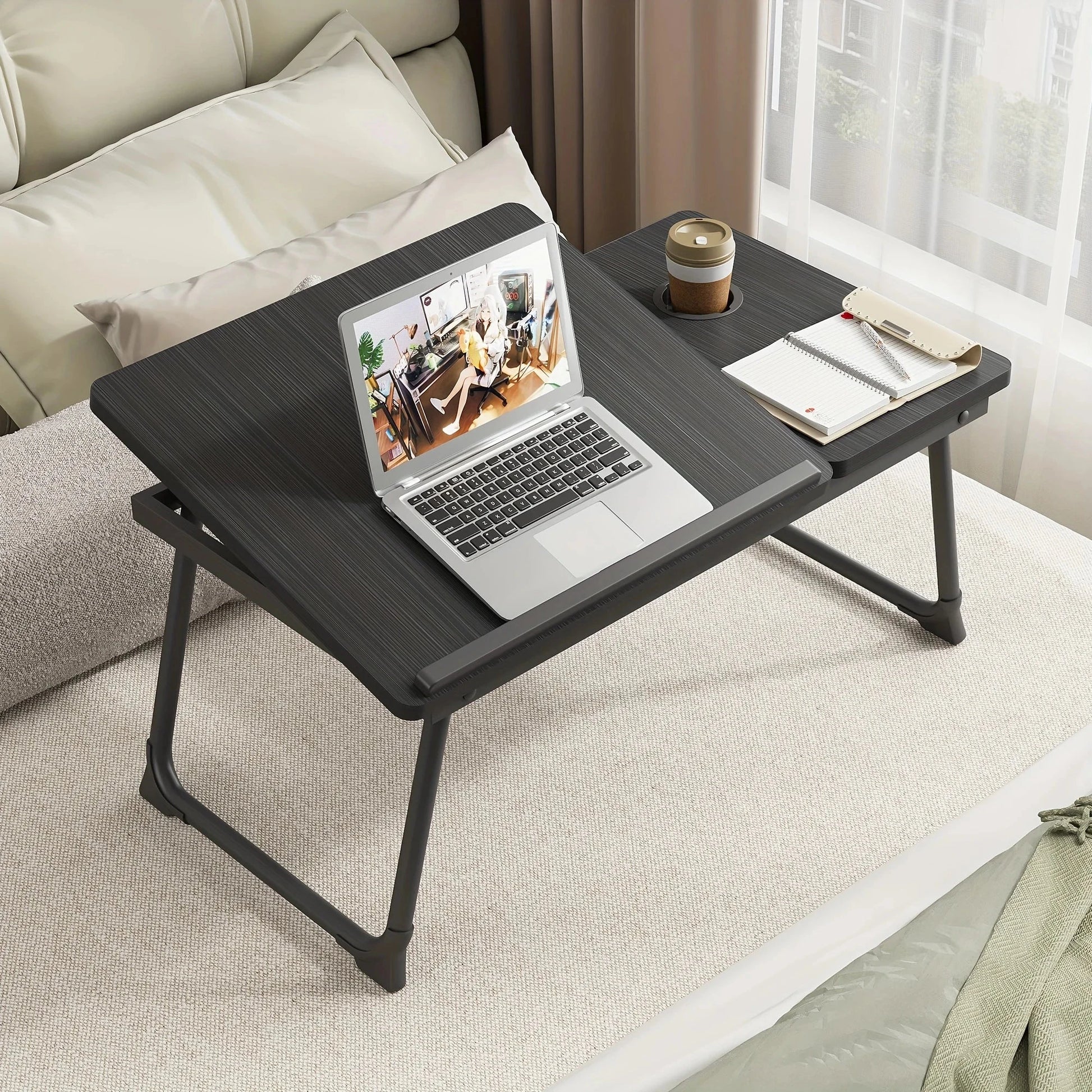 Tray table, notebook computer and writing table, dining table and notebook computer bed support Manwatstore