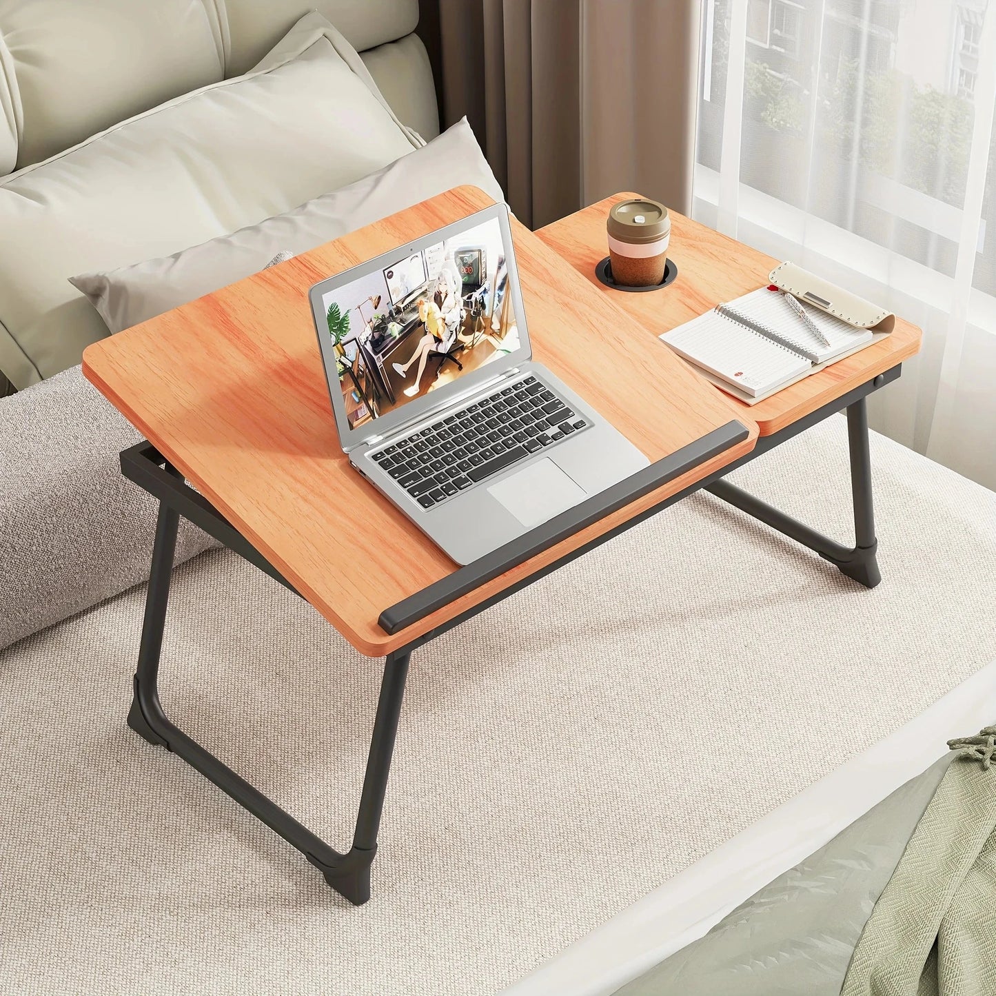Tray table, notebook computer and writing table, dining table and notebook computer bed support Manwatstore