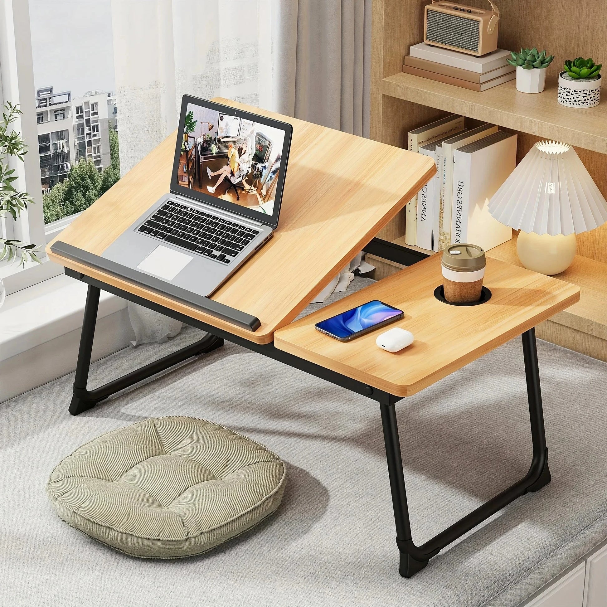Tray table, notebook computer and writing table, dining table and notebook computer bed support Manwatstore