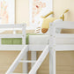 Triple Sleeper Bunk Bed with Side Ladder Bed Manwatstore