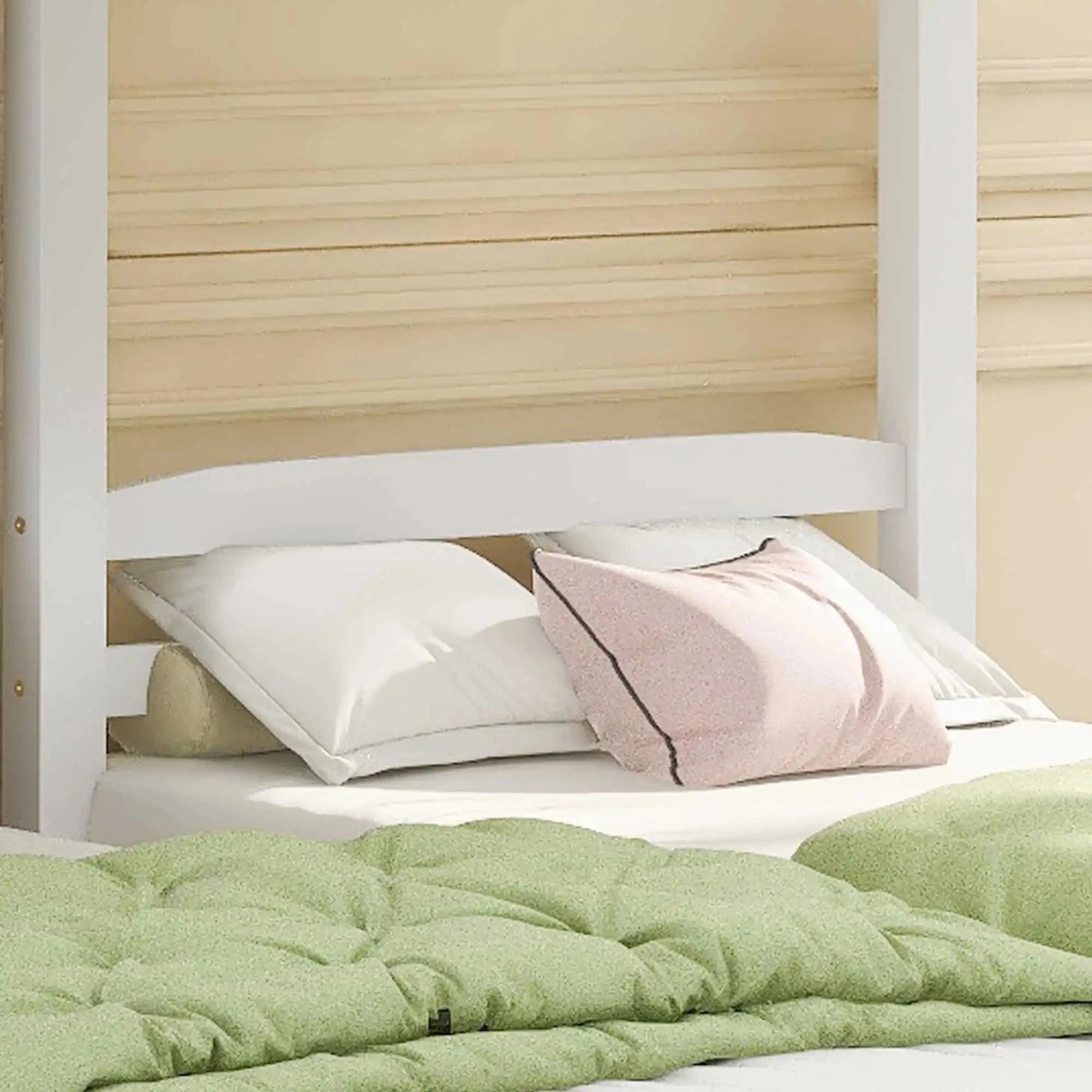 Triple Sleeper Bunk Bed with Side Ladder Bed Manwatstore