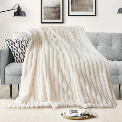 Ultra-Soft Faux Fur Throw Blanket – Plush, Luxurious &amp; Perfect for Every Space Manwatstore