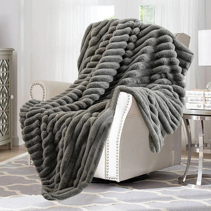 Ultra-Soft Faux Fur Throw Blanket – Plush, Luxurious &amp; Perfect for Every Space Manwatstore