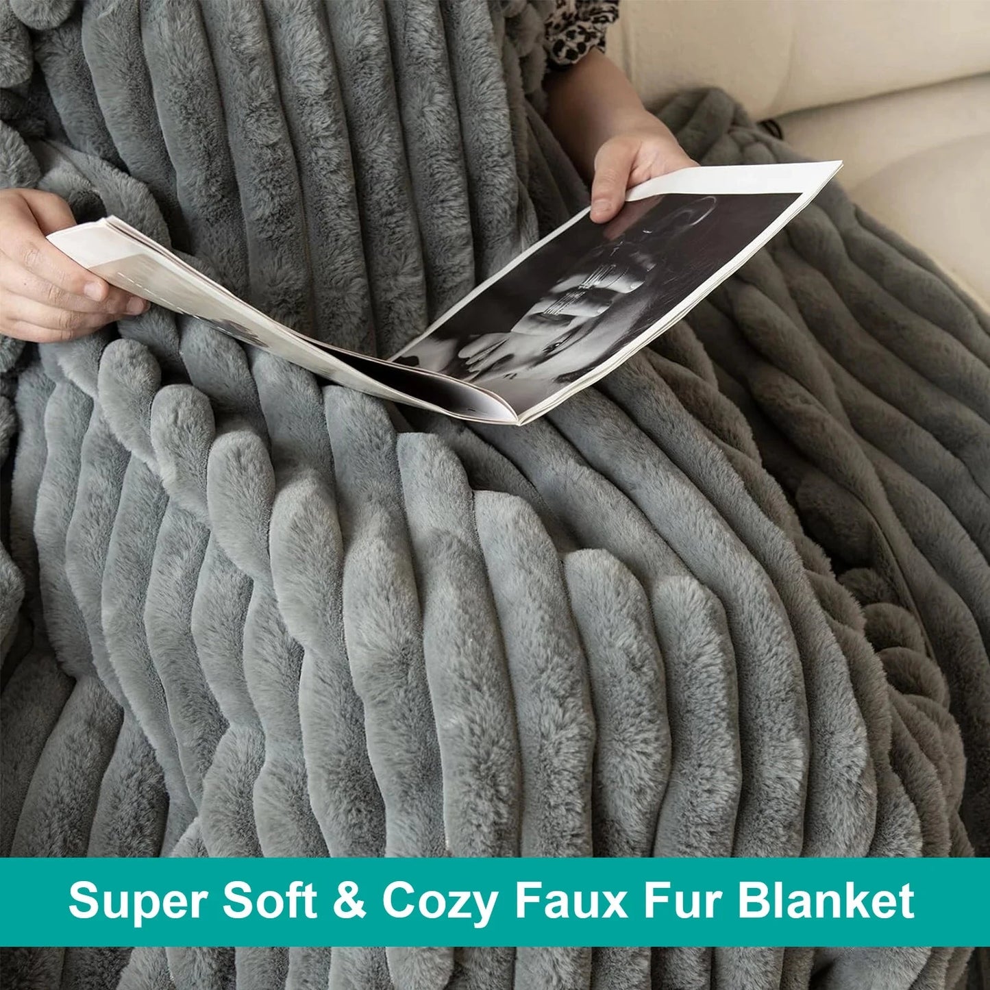 Ultra-Soft Faux Fur Throw Blanket – Plush, Luxurious & Perfect for Every Space Manwatstore