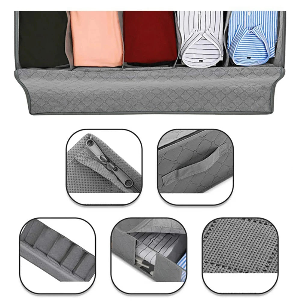 Under Bed Storage Bag Large Capacity Foldable Underbed Organizer for Seasonal Clothes Manwatstore