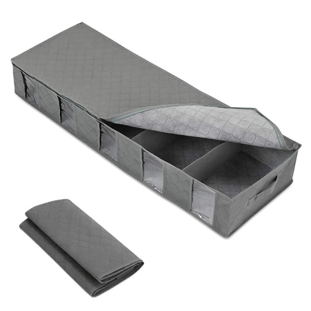 Under Bed Storage Bag Large Capacity Foldable Underbed Organizer for Seasonal Clothes Manwatstore