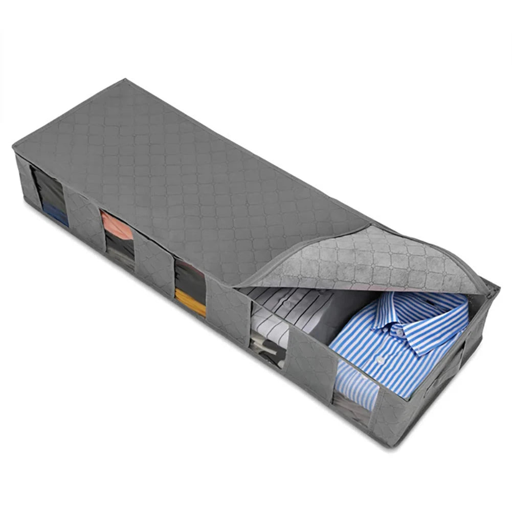 Under Bed Storage Bag Large Capacity Foldable Underbed Organizer for Seasonal Clothes Manwatstore
