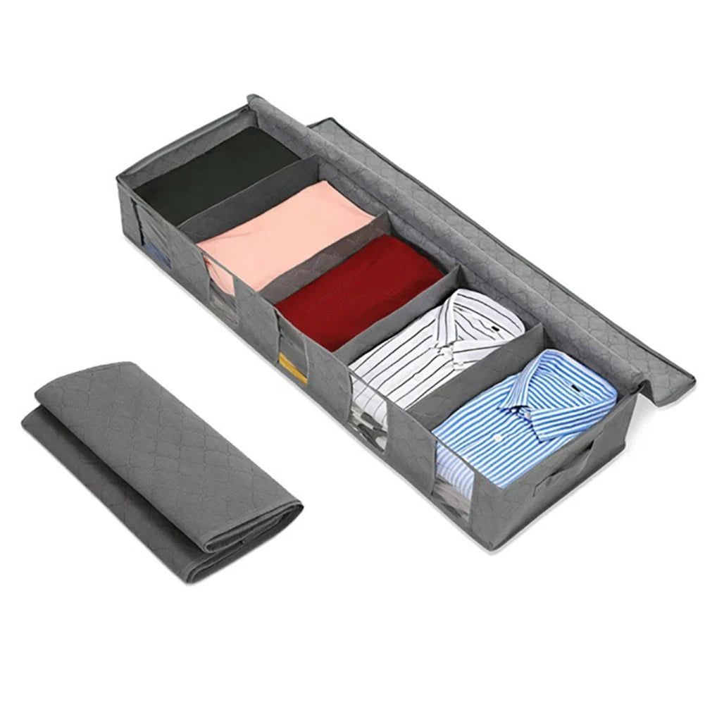 Under Bed Storage Bag Large Capacity Foldable Underbed Organizer for Seasonal Clothes Manwatstore