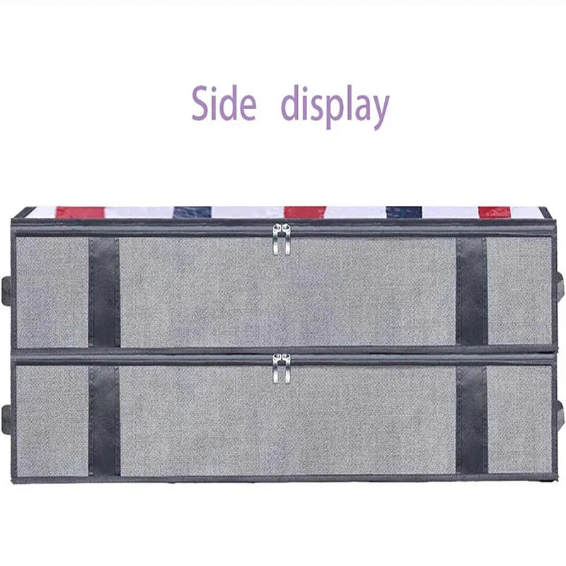 Under the bed quilt storage bag with cover can be folded, can be used for bedding clothes toys with 4 reinforced handle Manwatstore