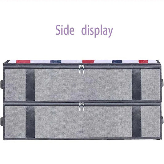 Under the bed quilt storage bag with cover can be folded, can be used for bedding clothes toys with 4 reinforced handle Manwatstore