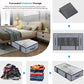Under the bed quilt storage bag with cover can be folded, can be used for bedding clothes toys with 4 reinforced handle Manwatstore