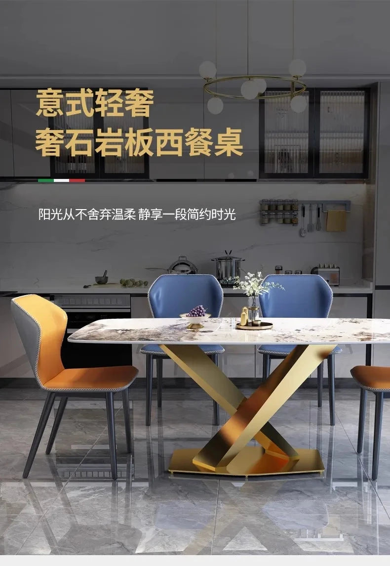 Unique Modern Dining Table Designer Nordic White Kitchen Mobile Dining Tables Salon Mesas De Jantar Living Room Sets Furniture Manwatstore