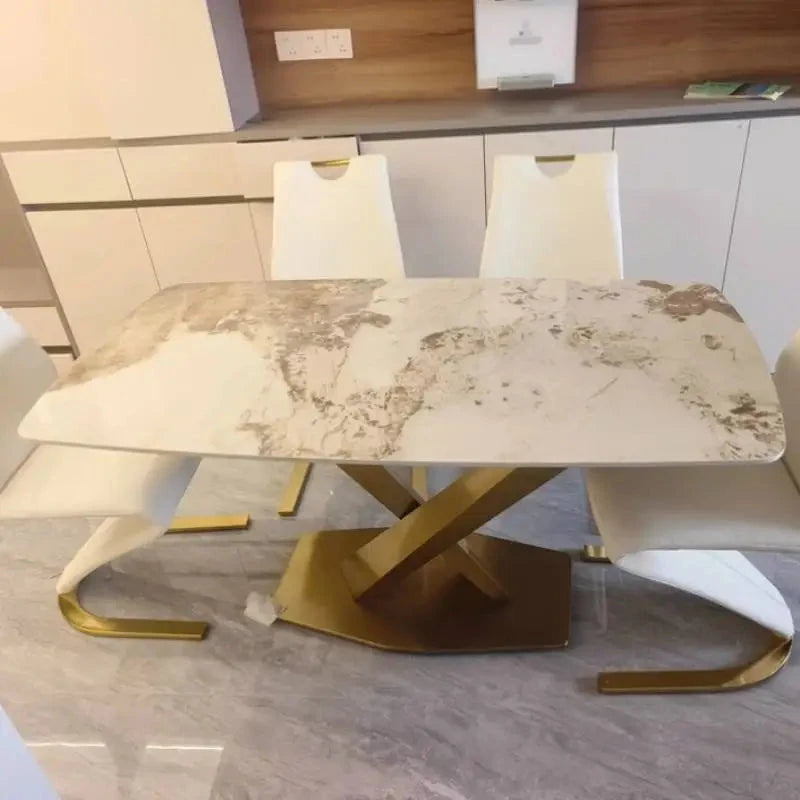 Unique Modern Dining Table Designer Nordic White Kitchen Mobile Dining Tables Salon Mesas De Jantar Living Room Sets Furniture Manwatstore
