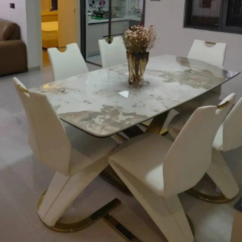 Unique Modern Dining Table Designer Nordic White Kitchen Mobile Dining Tables Salon Mesas De Jantar Living Room Sets Furniture Manwatstore