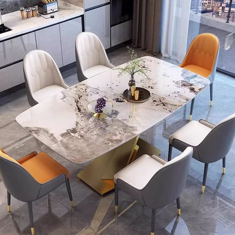 Unique Modern Dining Table Designer Nordic White Kitchen Mobile Dining Tables Salon Mesas De Jantar Living Room Sets Furniture Manwatstore