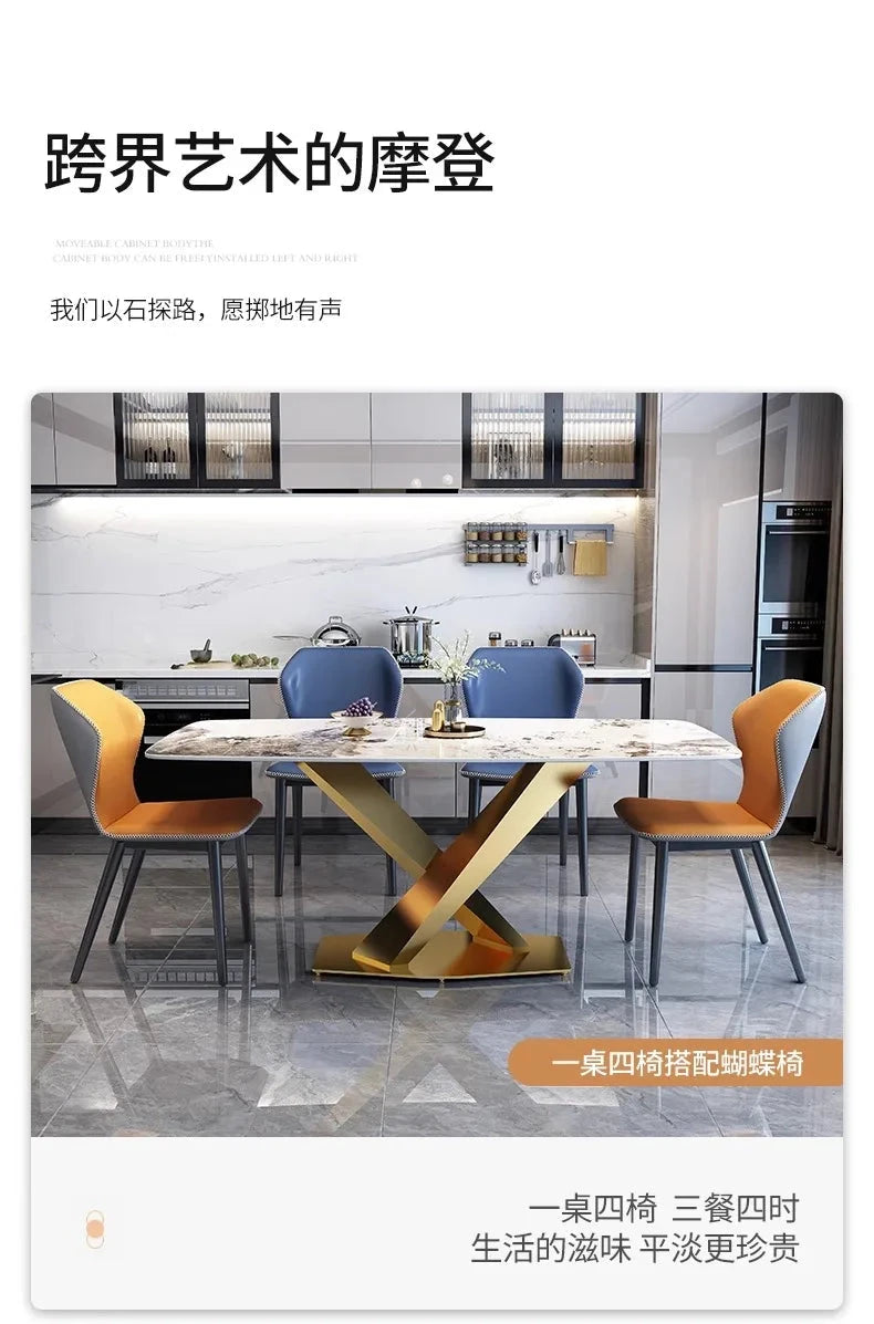 Unique Modern Dining Table Designer Nordic White Kitchen Mobile Dining Tables Salon Mesas De Jantar Living Room Sets Furniture Manwatstore