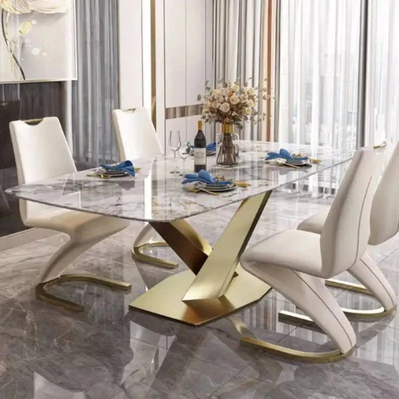 Unique Modern Dining Table Designer Nordic White Kitchen Mobile Dining Tables Salon Mesas De Jantar Living Room Sets Furniture Manwatstore